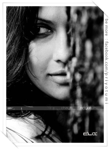 Chaity Bangladeshi anchor in black and white